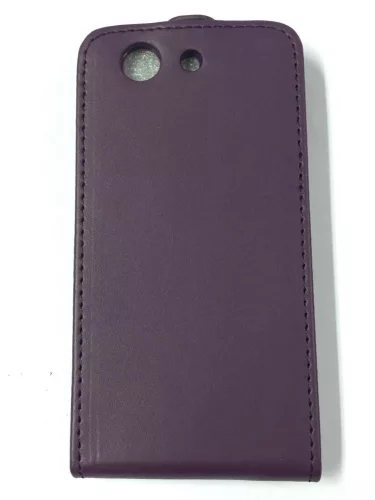 Sony Xperia Z3 Compact D5803 lila szilikon keretes vékony flip tok