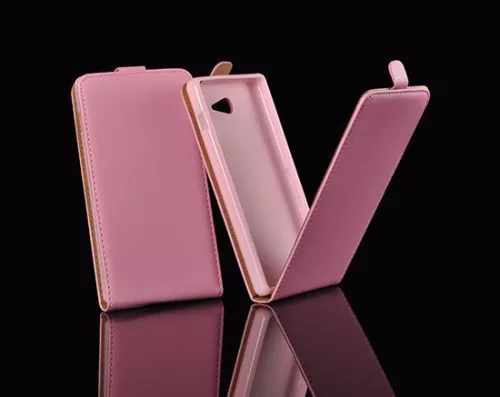Sony Xperia Z3 Compact D5803 pink rózsaszín szilikon keretes vékony flip tok