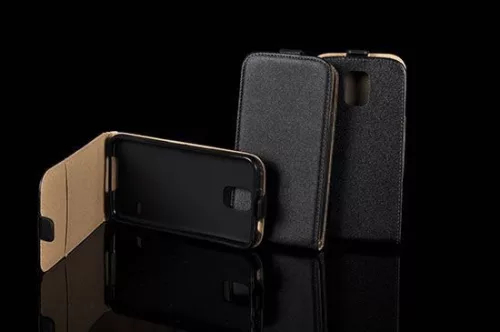 Sony Xperia C3 D2533 fekete szilikon keretes vékony flip tok