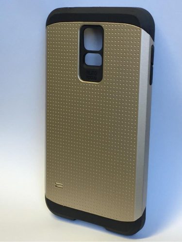 Samsung G900F Galaxy S5 Arany Armor Pöttyös Kemény Hátlap Tok