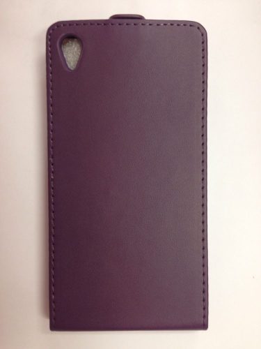 Sony Xperia Z3 D6603 lila szilikon keretes vékony flip tok