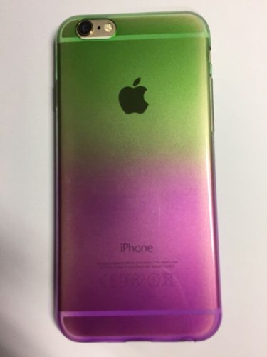iPhone 6 6S (4,7") zöld és lila színű 0,3mm ultra vékony szilikon tok