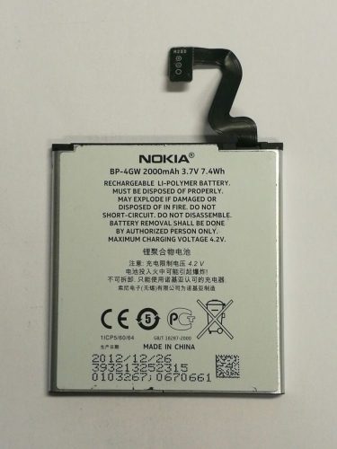 Nokia BP-4GW Lumia 920 gyári bontott 72 órás akkumulátor 2000mAh