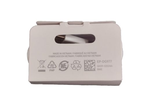 Samsung Type-C - Type-C gyorstöltő adatkábel, gyári, fehér, 0.98M, EP-DG977BWE (CSOMAGOLÁS NÉLKÜLI)