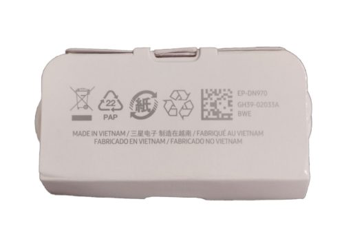 Samsung Type-C - Type-C gyorstöltő adatkábel, gyári, fehér, 5A, 1M, EP-DN970BWE (CSOMAGOLÁS NÉLKÜLI)