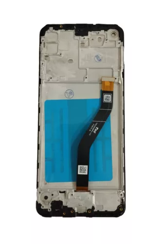 Samsung Galaxy A21 LCD + érintőpanel kerettel, fekete, SM-A215