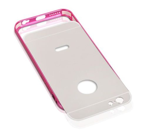 Samsung G530 Galaxy Grand Prime G532 Galaxy Grand Prime Plus/ J2 Prime pink rózsaszín alumínium bumper tükrös hátlaptok