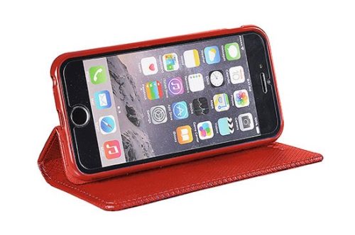 LG K5 telefon tok, könyvtok, oldalra nyíló tok, mágnesesen záródó, X220, piros, Smart Magnet