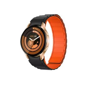   Colmi i28 Ultra okosóra szilikon szíjjal, 1.43" AMOLED kijelző, AOD funkció, IP68 vízállóság, fekete-narancssárga-arany