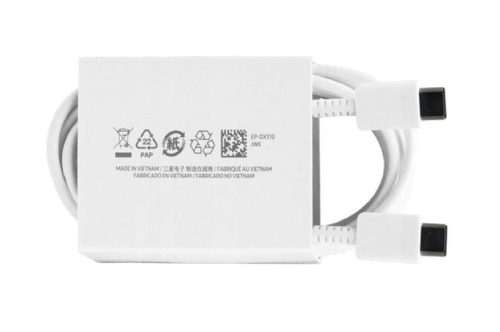 Samsung Type-C - Type-C gyorstöltő adatkábel, gyári, fehér, 5A / 60W, 1.8M, EP-DX510JWE (CSOMAGOLÁS NÉLKÜLI)