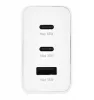 Samsung hálózati gyors töltőfej, 2xType-C / 1xUSB, 65W, fehér, EP-T6530 (csomagolás nélküli)