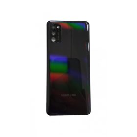   Samsung Galaxy A41 gyári készülék hátlap, bontott, kamera lencsével, fekete, SM-A415
