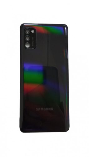 Samsung Galaxy A41 gyári készülék hátlap, bontott, kamera lencsével, fekete, SM-A415