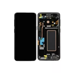   Samsung Galaxy S9 LCD + érintőpanel kerettel, gyári, fekete, SM-G960