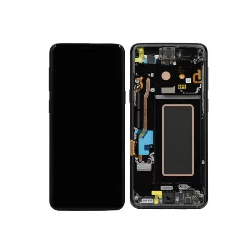 Samsung Galaxy S9 LCD + érintőpanel kerettel, gyári, fekete, SM-G960