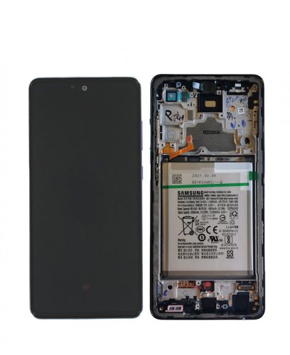 Samsung A725 Galaxy A72 4G / A726 Galaxy A72 5G gyári LCD+érintőpanel fekete kerettel, akkumulátorral