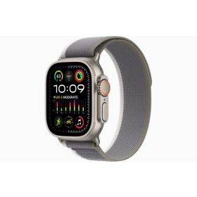   Apple Watch Ultra 2 GPS + Cellular, 49mm titántok, zöld-szürke terep pánt (M/L) (MRF43FD/A) A2986
