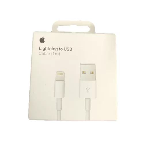 Apple iPhone 8pin adatkábel, gyári, 1M, fehér, MUQW3ZM/A (CSOMAGOLT)