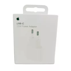   Apple hálózati Type-C töltőfej, 20W, gyári, fehér, MUVV3ZM/A, (csomagolt)