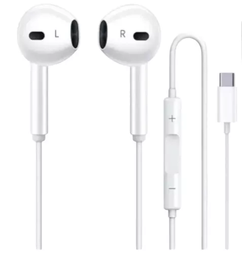 Apple Earpods stereo headset Type-C csatlakozóval, hangerőszabályzós, fehér, (MTJY3ZM/A) (CSOMAGOLT)