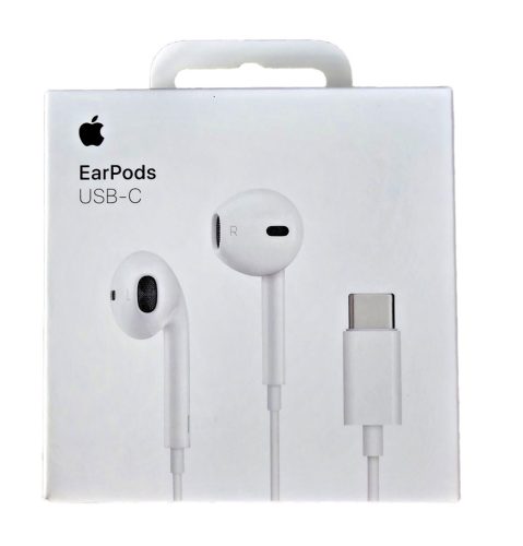 Apple Earpods stereo headset Type-C csatlakozóval, hangerőszabályzós, fehér, (MYQY3ZM/A) (CSOMAGOLT)
