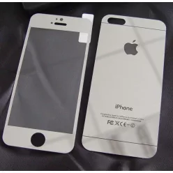   iPhone 6 6S Plus (5,5") ezüst színű elő + hátlapi üvegfólia logós
