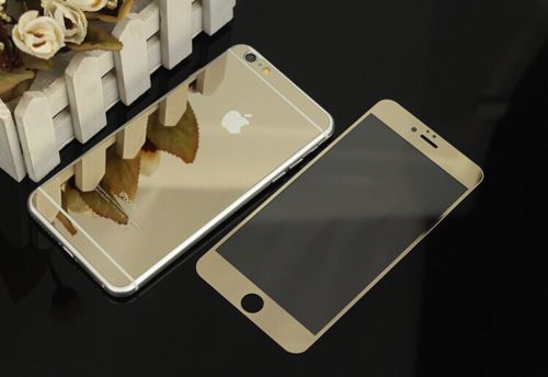 iPhone 6 6S Plus (5,5") arany színű elő + hátlapi üvegfólia logós