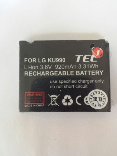 LG LGIP-580A utángyártott akkumulátor KU990 KM900 920mAh