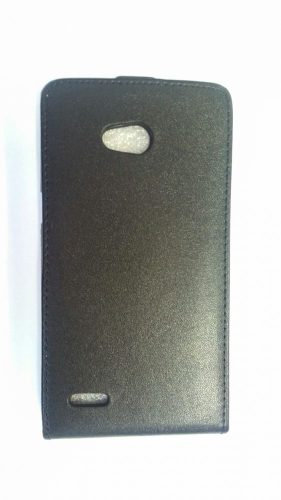 LG L80 D373 fekete szilikon keretes vékony flip tok