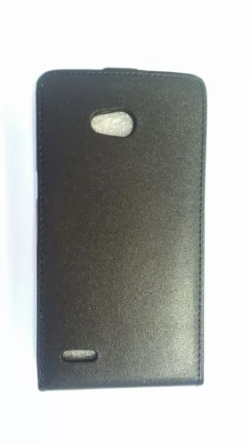 LG L80 D373 fekete szilikon keretes vékony flip tok