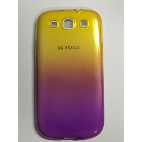   Samsung I9300 I9301 I9305 Galaxy S3/S3 Neo/S3 LTE sárga és lila színű 0.3mm vékony szilikon tok