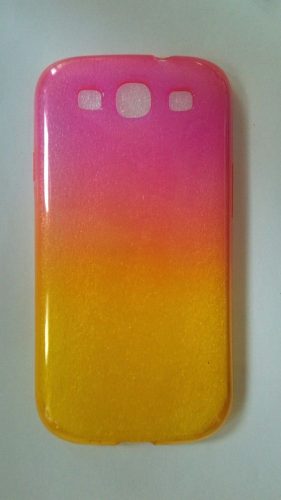 Samsung I9300 I9301 I9305 Galaxy S3/S3 Neo/S3 LTE pink és sárga színű 0.3mm ultra vékony szilikon tok