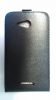 Sony Xperia E4G E2003 fekete szilikon keretes vékony flip tok