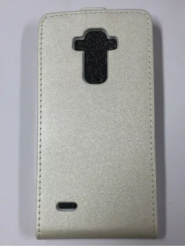 LG G4 Stylus H635N fehér szilikon keretes vékony flip tok