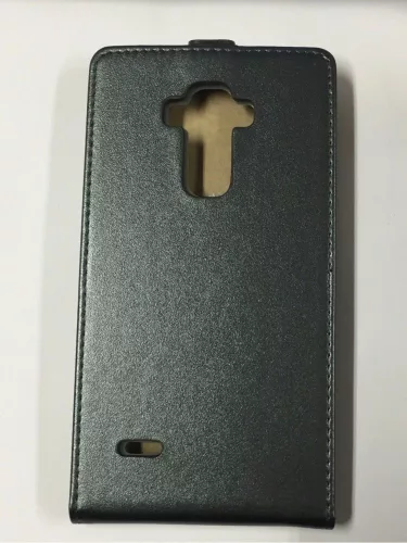 LG G4 Stylus H635N grafit szürke szilikon keretes vékony flip tok