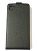 Sony Xperia Z5 Compact fekete szilikon keretes vékony flip tok