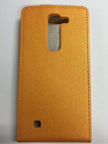 LG G4C H525N Magna H520F H500F narancssárga szilikon keretes vékony flip tok