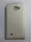 LG K4 K130 fehér szilikon keretes vékony flip tok