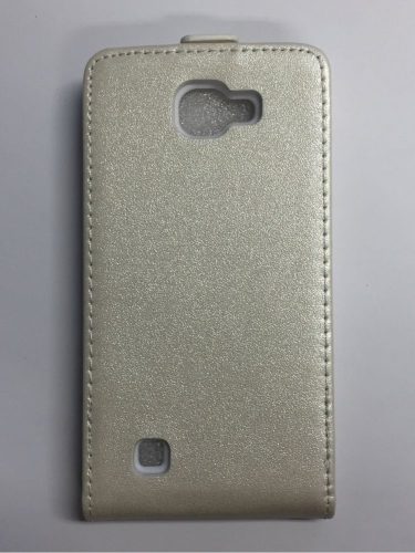 LG K4 K130 fehér szilikon keretes vékony flip tok