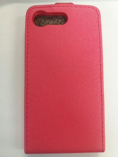 Sony Xperia X Mini/Compact piros szilikon keretes vékony flip tok