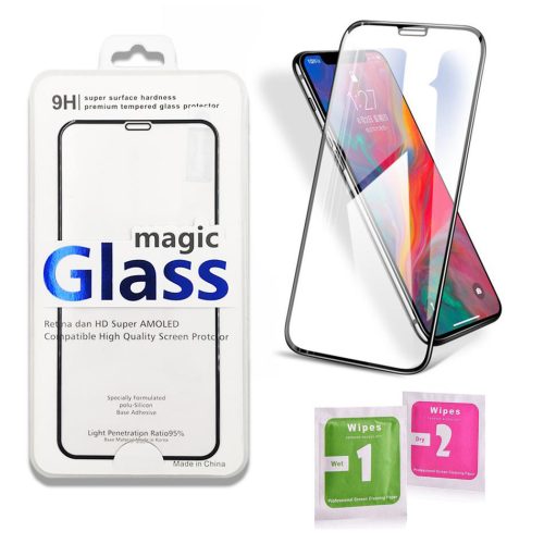 Magic Glass Samsung G970 Galaxy S10e fekete hajlított 3D előlapi üvegfólia