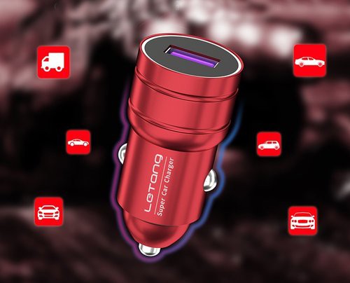 Letang LT-CC-15 piros szivartöltő fej 65W