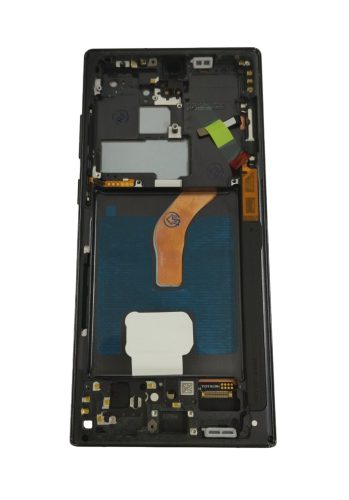 Samsung Galaxy S22 Ultra LCD + érintőpanel kerettel, fekete, SM-S908