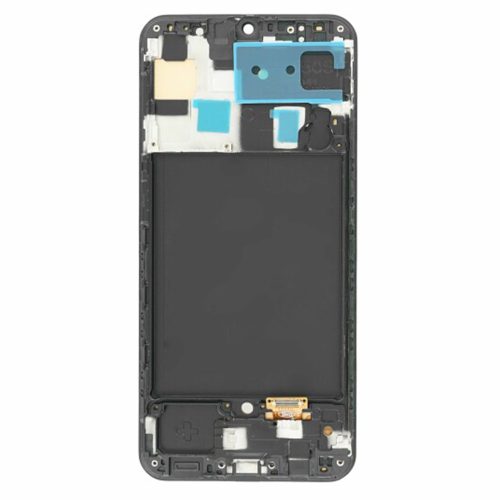 Samsung Galaxy A50 LCD + érintőpanel kerettel, fekete, SM-A505