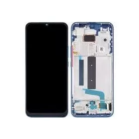   Xiaomi Mi 10 Lite LCD + érintőpanel kerettel, gyári, kék (Atlantic blue)