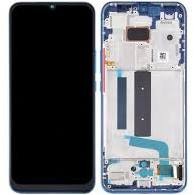 Xiaomi Mi 10 Lite 5G gyári LCD + érintőpanel kék (Atlantic Blue) kerettel