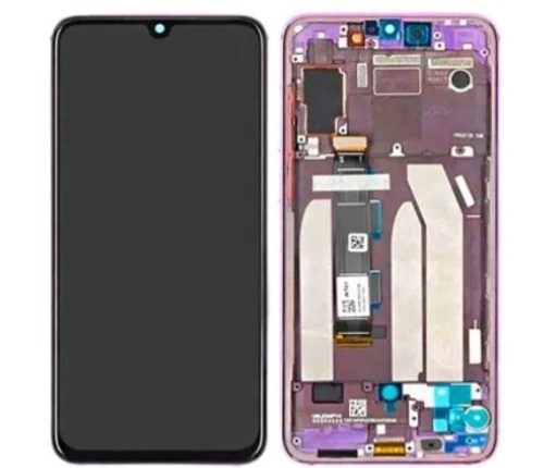 Xiaomi Mi 9 SE gyári LCD + érintőpanel lila kerettel