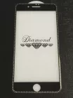 iPhone 7 Plus / 8 Plus (5,5") előlapi üvegfólia, 3D, fekete-ezüst, Diamond