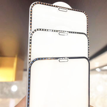 iPhone X / XS / 11 Pro (5.8") előlapi üvegfólia, 3D, fekete-kék, Diamond