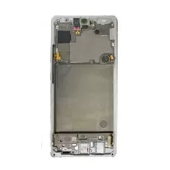   Samsung Galaxy A71 5G LCD + érintőpanel kerettel, ezüst, gyári, SM-A716